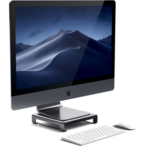 Satechi USB Type-C Aluminum Monitor Stand Hub for Apple iMac (Space Gray)