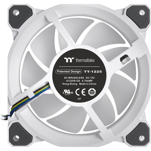Thermaltake Riing Quad 12 RGB 120mm PWM Radiator Fan TT 3-Pack (White)