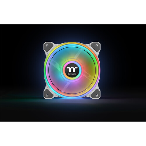 Thermaltake Riing Quad 12 RGB 120mm PWM Radiator Fan TT 3-Pack (White)