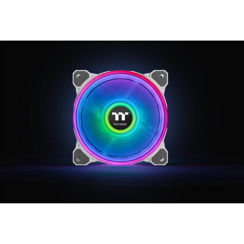 Thermaltake Riing Quad 12 RGB 120mm PWM Radiator Fan TT 3-Pack (White)