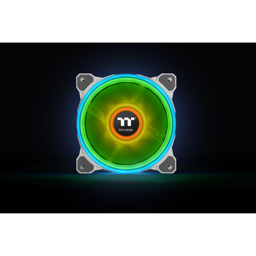 Thermaltake Riing Quad 12 RGB 120mm PWM Radiator Fan TT 3-Pack (White)