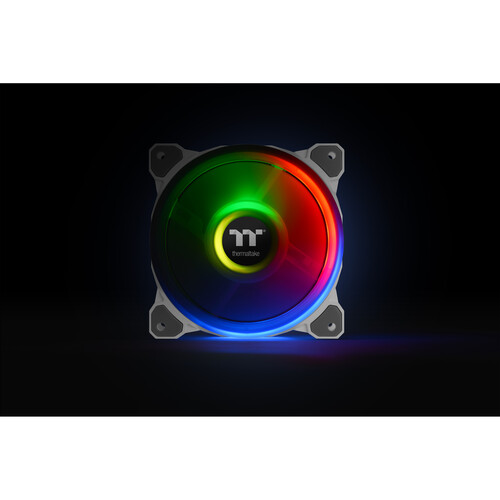 Thermaltake Riing Quad 12 RGB 120mm PWM Radiator Fan TT 3-Pack (White)