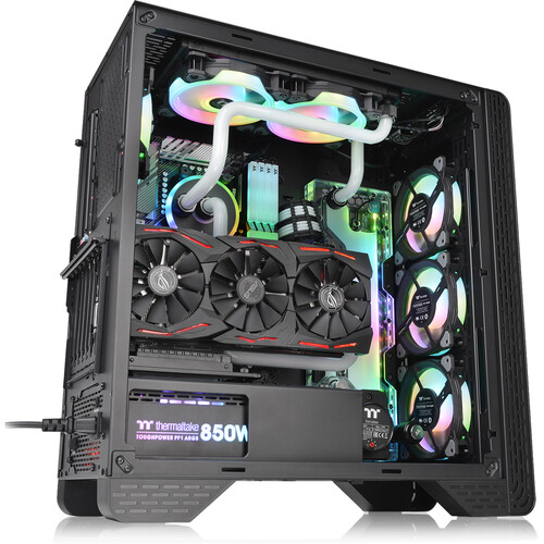 Thermaltake Riing Quad 12 RGB 120mm PWM Radiator Fan TT 3-Pack (White)