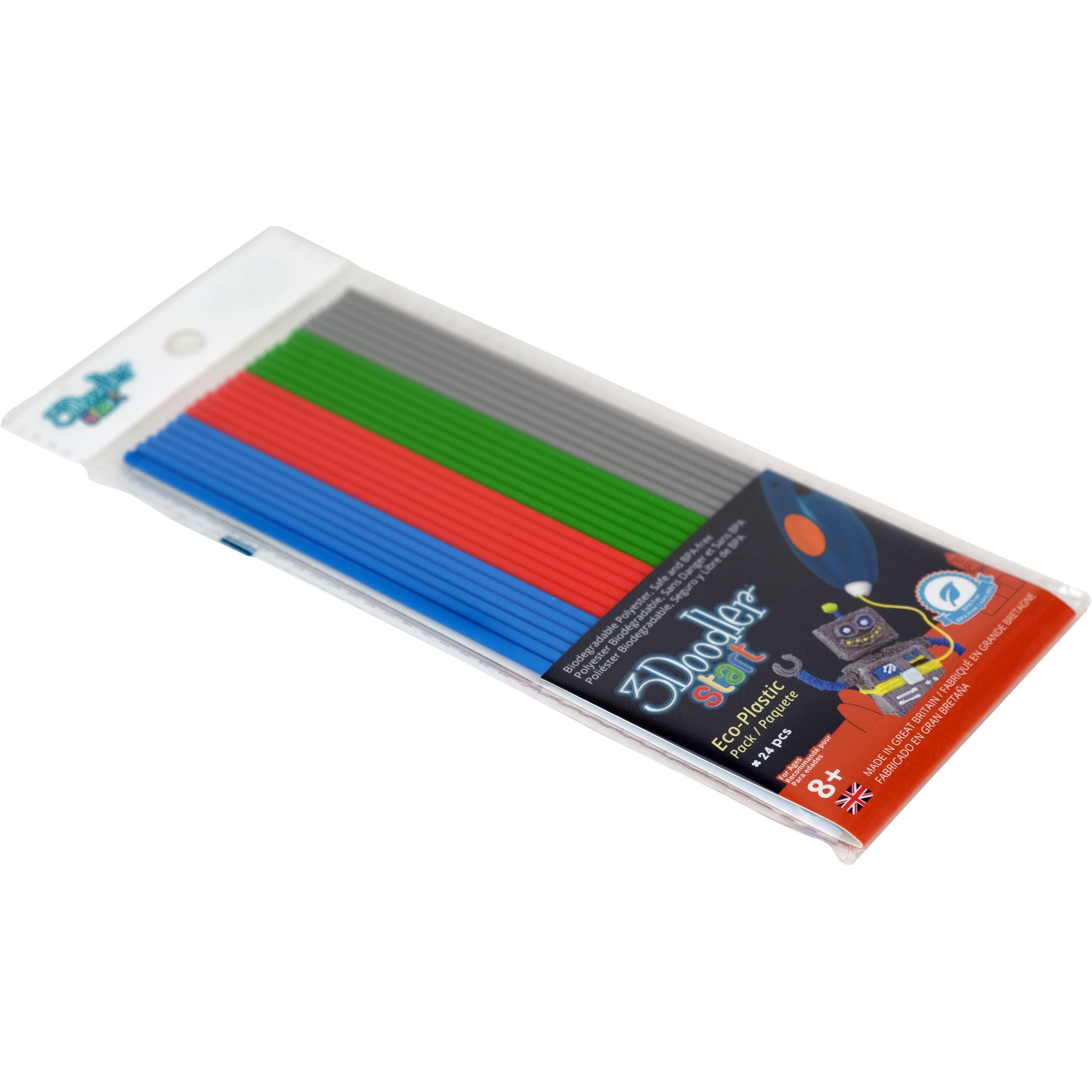 3Doodler Primary Pow! Start Mixed Color Plastic Pack (24 Strands)