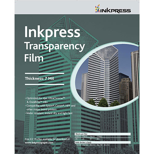 Inkpress Media Transparency Film (17 x 22", 20 Sheets)