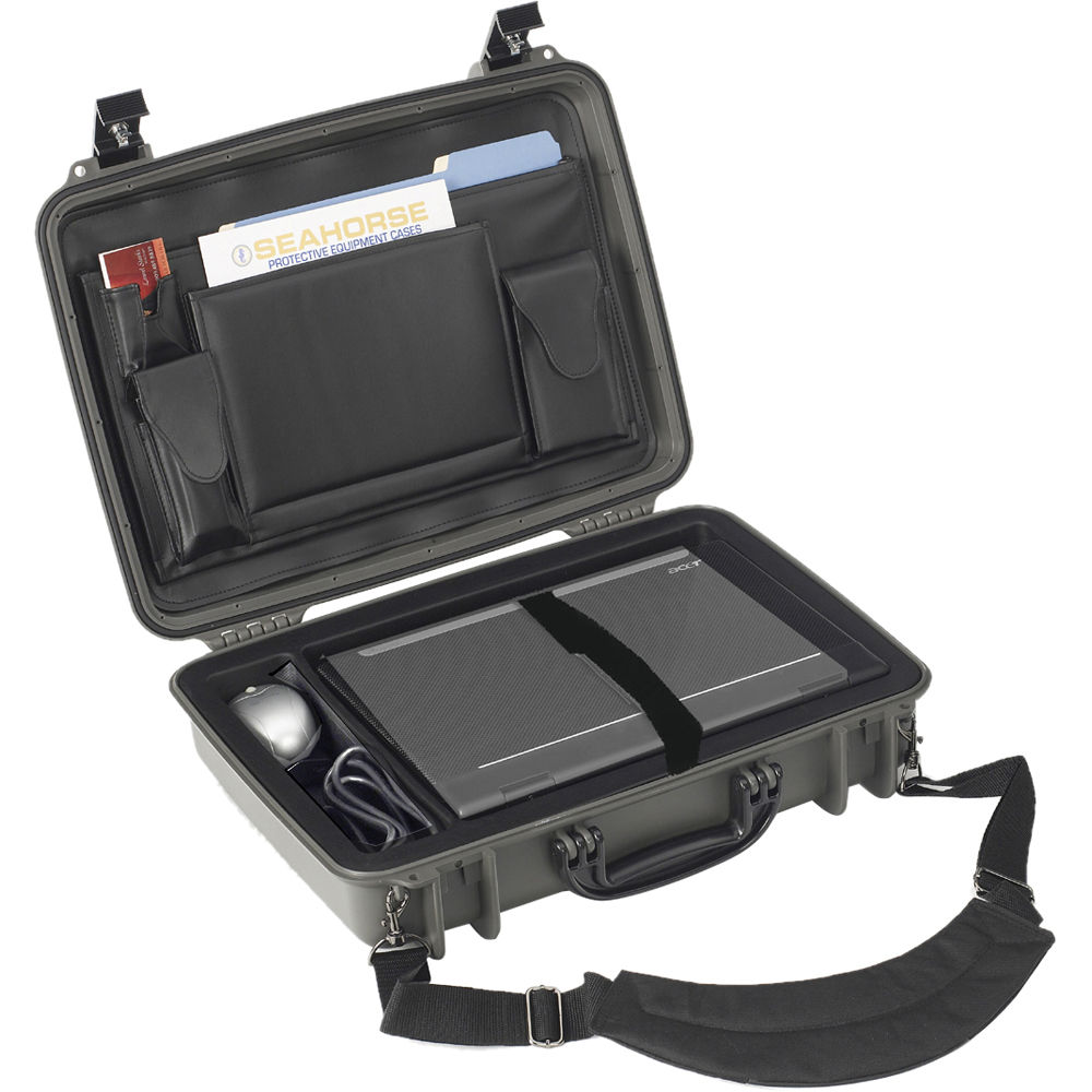 Seahorse 710CC Laptop Computer Case with Lid Organizer and Laptop Tray (Gunmetal Gray)