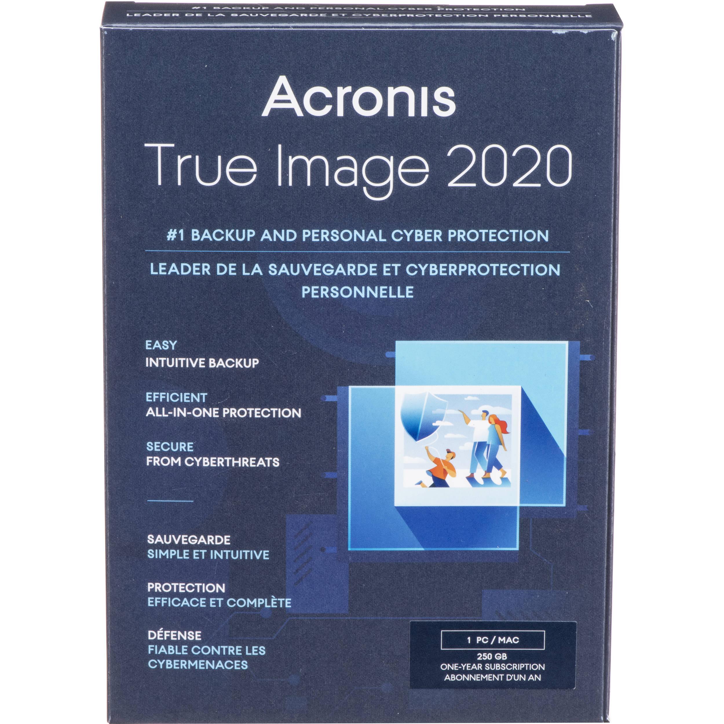 Acronis True Image 2020 Advanced Edition with 250GB of Cloud Storage (1 Computer, 1-Year Subscription, Retail Box)