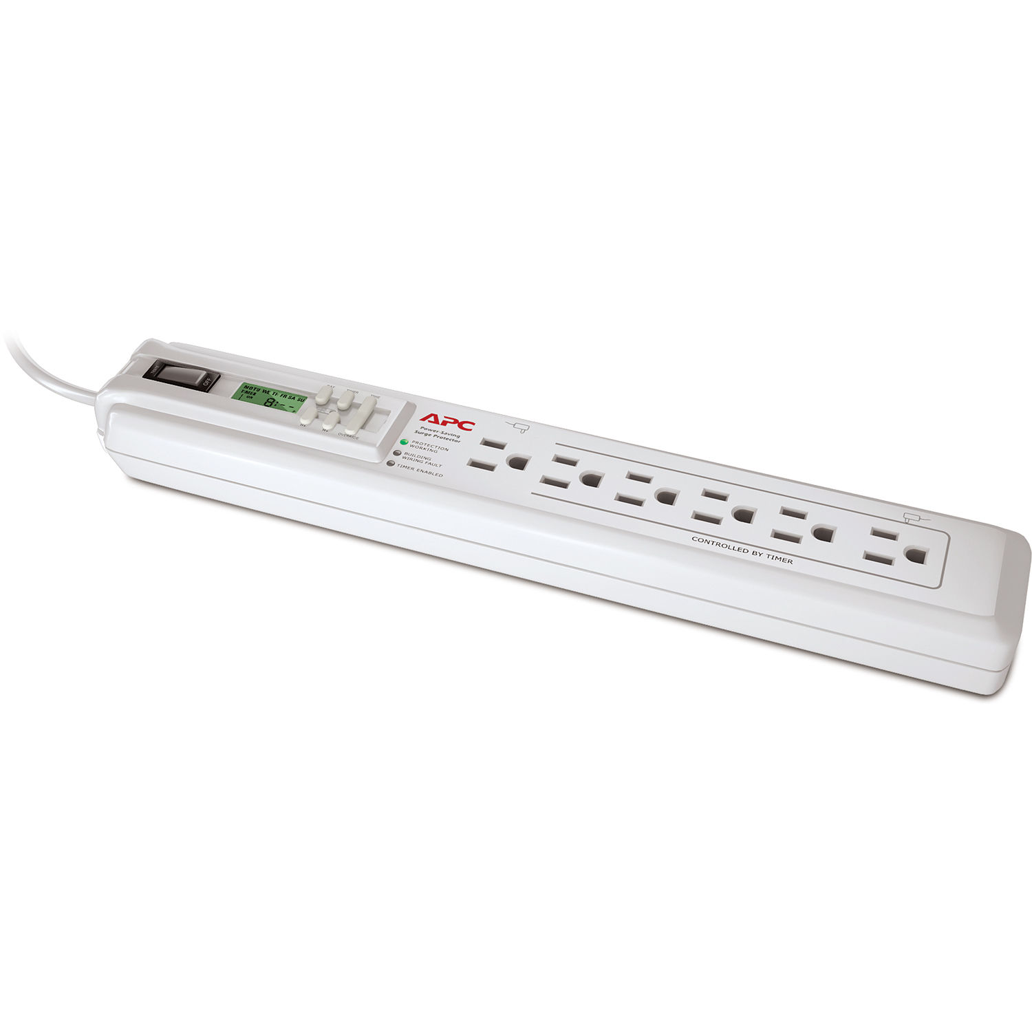 APC Essential SurgeArrest 6-Outlet Surge Protector with LCD Timer