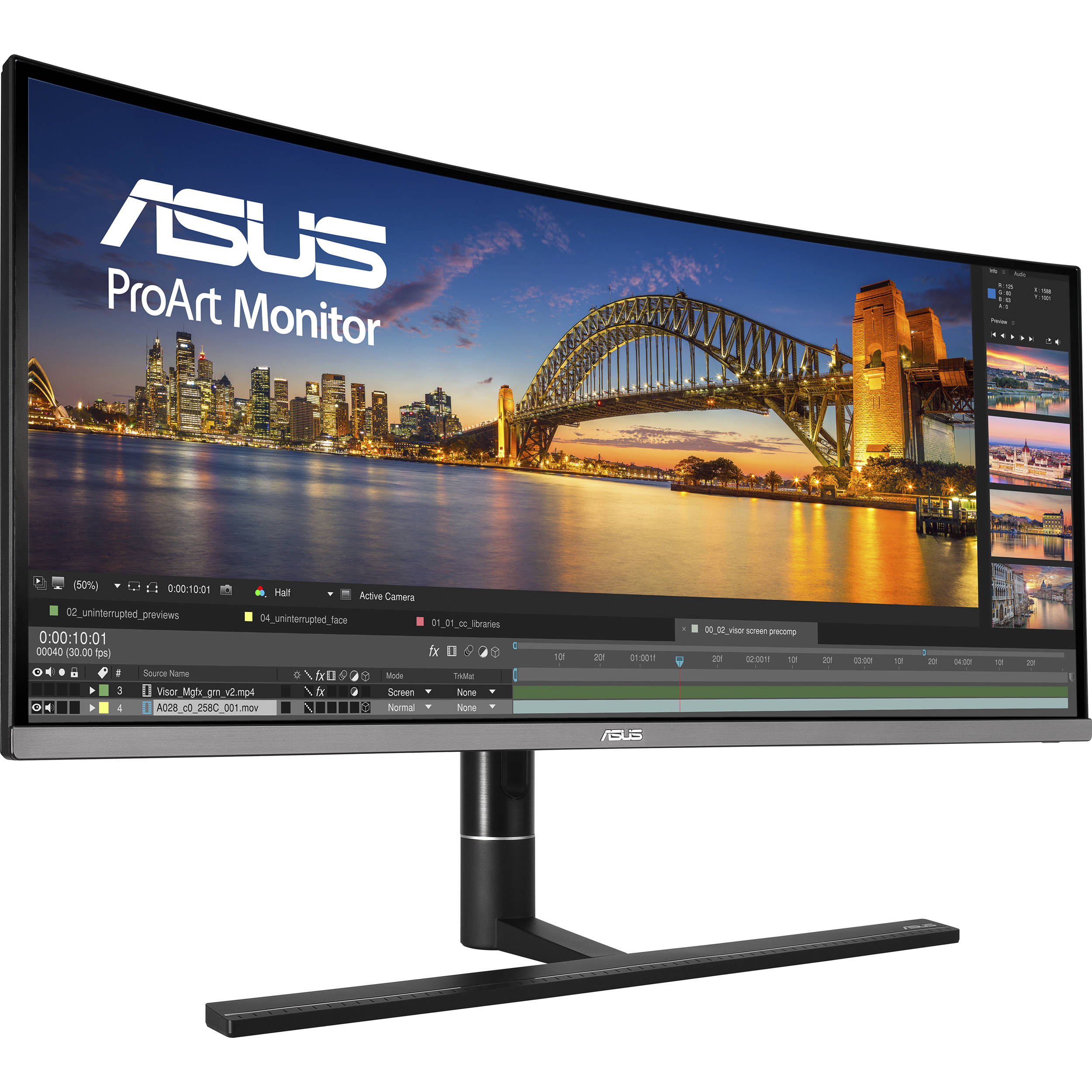 ASUS ProArt PA34VC 34.1" 21:9 Adaptive-Sync Curved HDR IPS Monitor