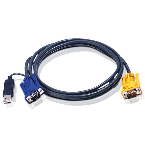 ATEN 2L-5206UP USB KVM Cable with Built-In PS/2 to USB Converter (20')