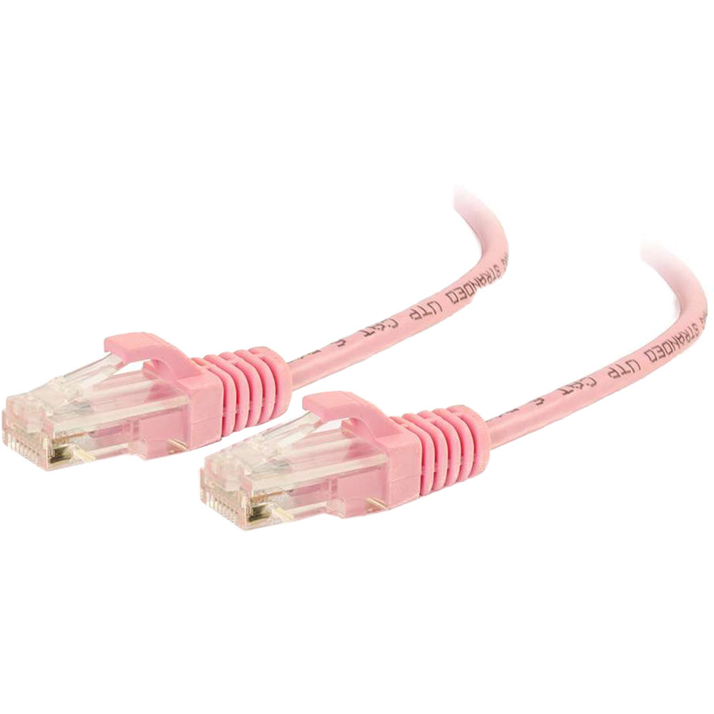 C2G RJ45 Male to RJ45 Male Slim Cat 6 Patch Cable (10', Pink)