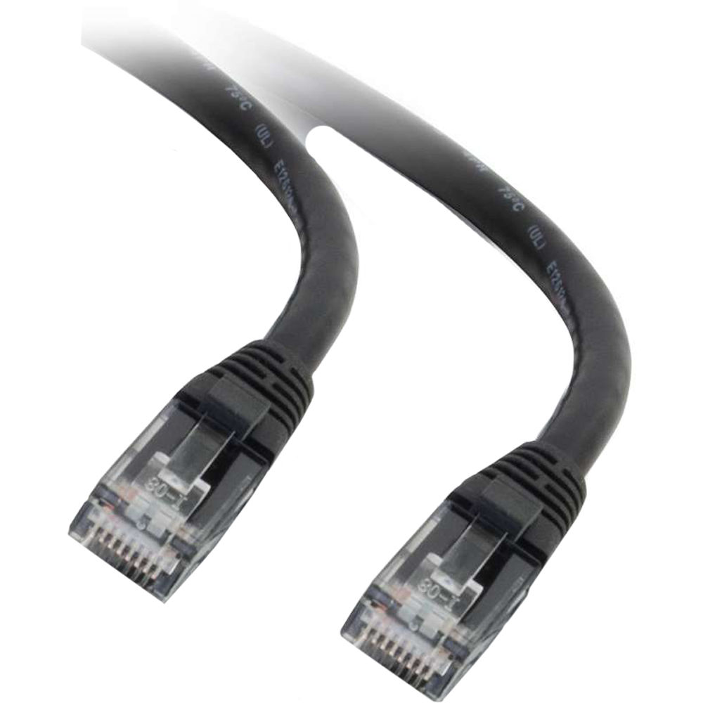 C2G RJ45 Male to RJ45 Male Cat 6 Snagless Patch Cable (8', Black)