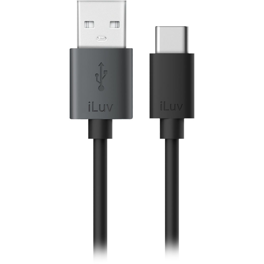 iLuv USB Type-C Male to USB Type-A Male Charge & Sync Cable (3')
