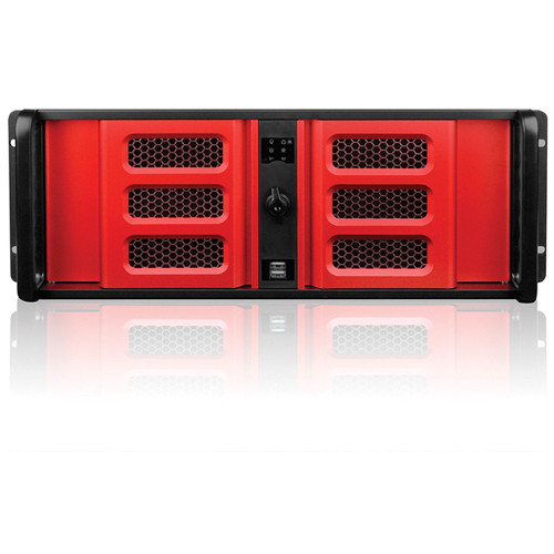 iStarUSA D Storm Series D-400L-7SE 4U High Performance Rackmountable Chassis (Red Bezel)