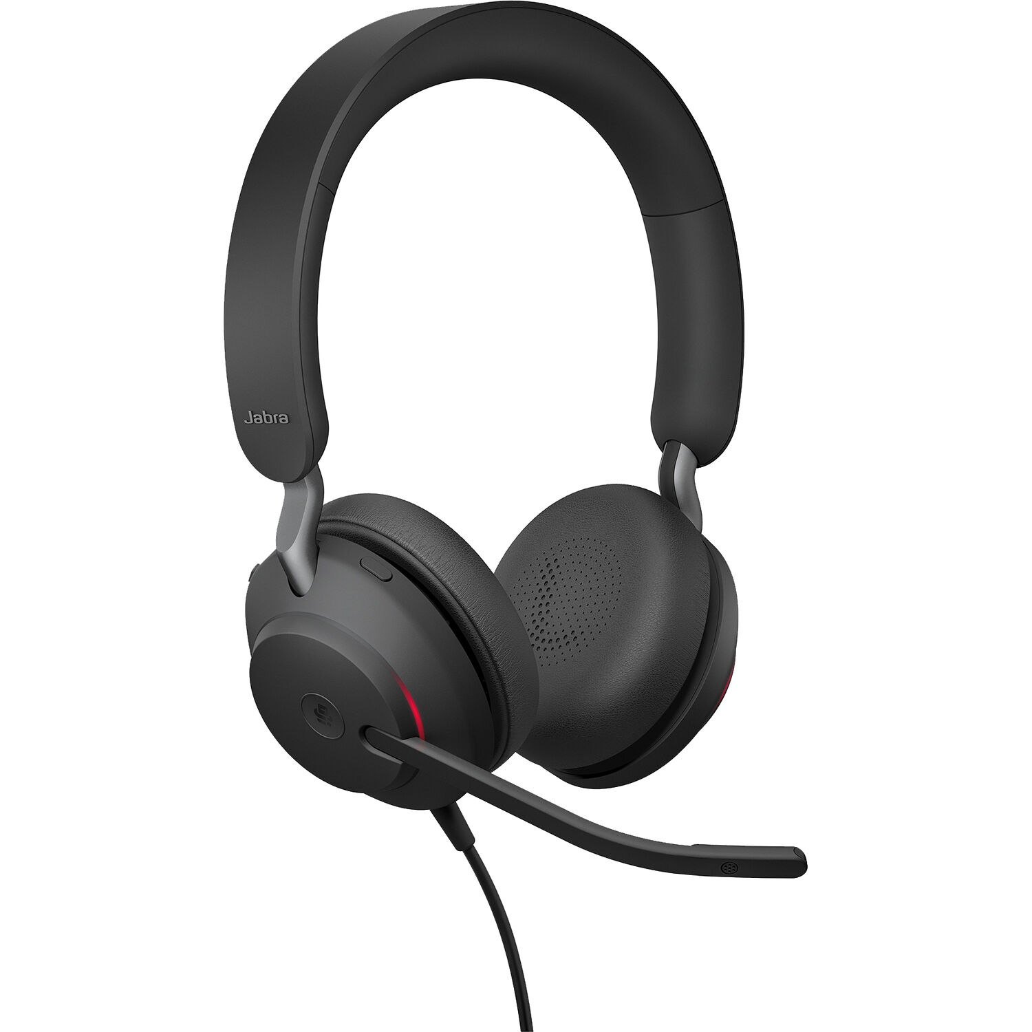 Jabra Evolve2 40 Stereo Wired On-Ear Headset (Microsoft Teams, USB Type-A, Black)