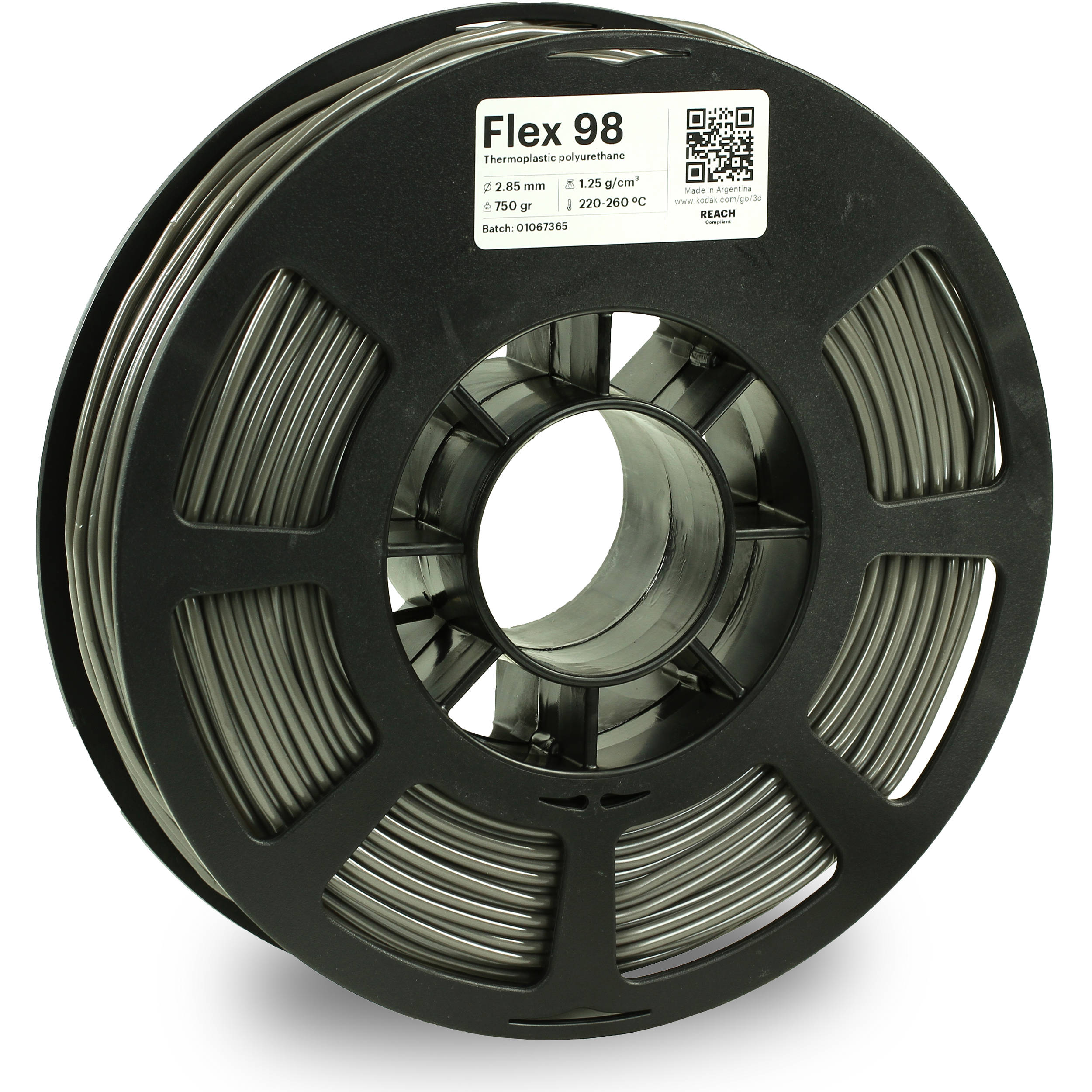 Kodak 2.85mm TPU Flex 98 Filament (750g, Gray)