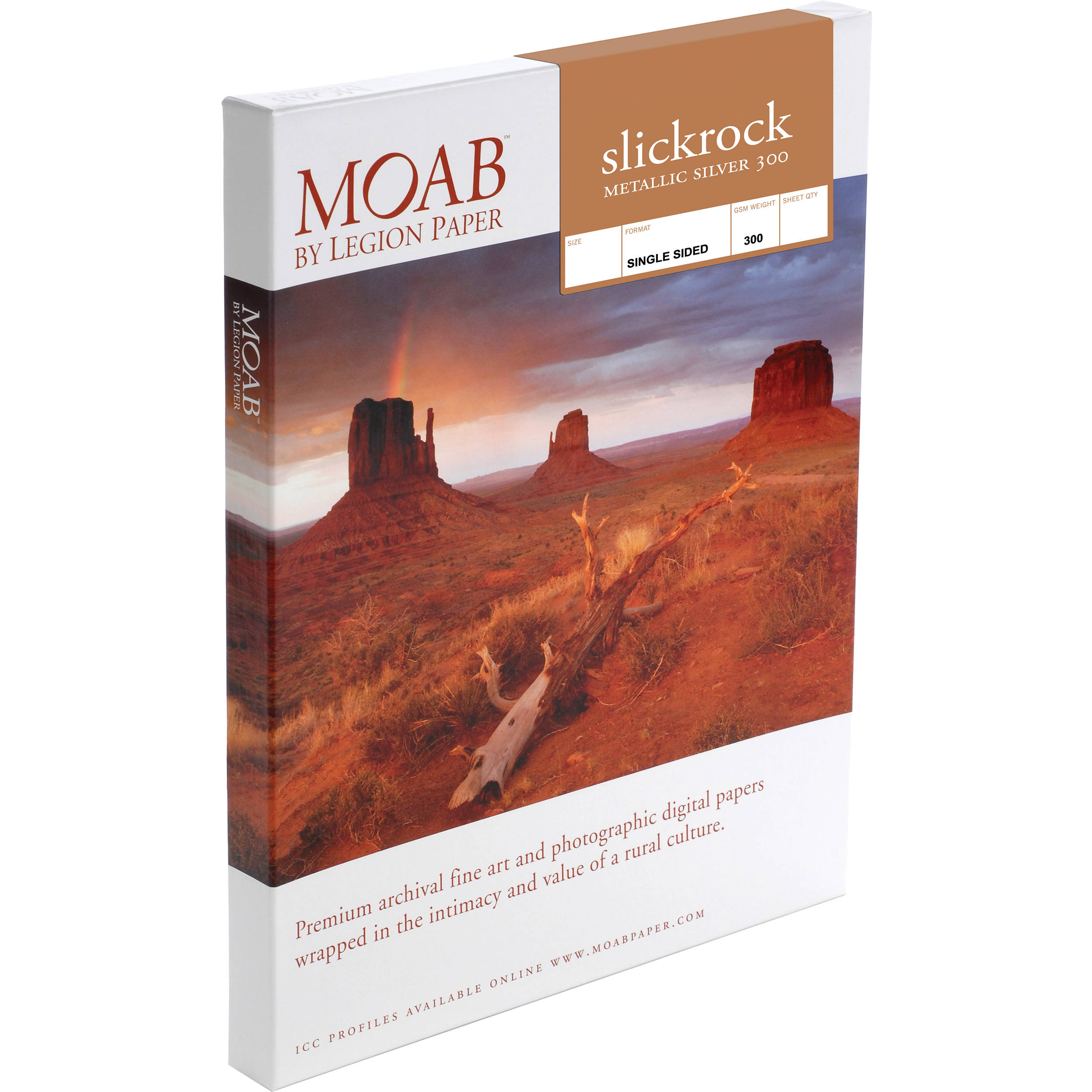 Moab Slickrock Metallic Silver 300 Archival Inkjet Paper (13 x 19", 25 Sheets)