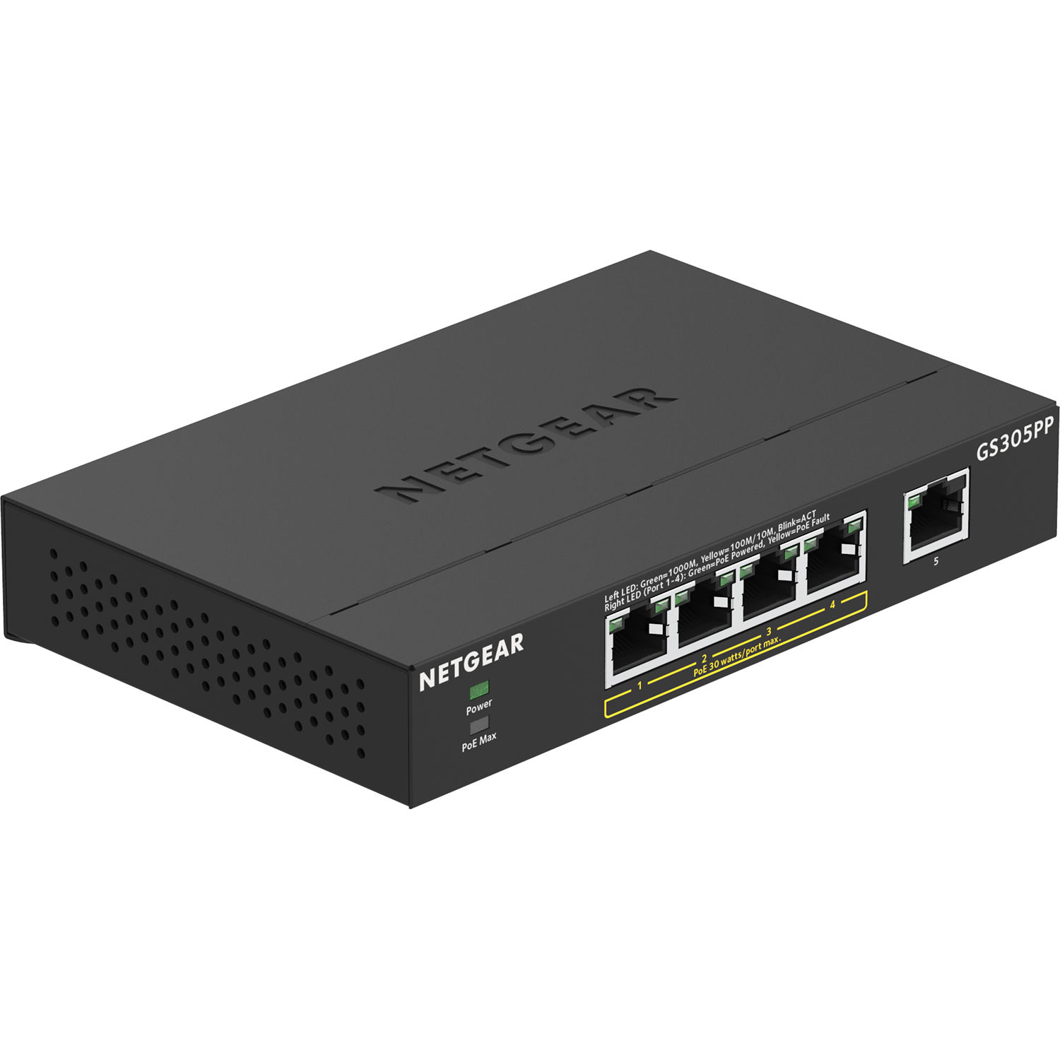 Netgear GS305PP 5-Port Gigabit PoE+-Compliant Unmanaged Switch