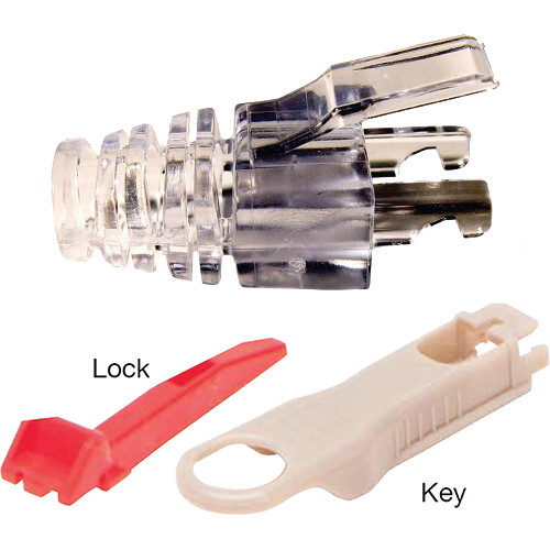 Platinum Tools EZ-DataLock Strain Relief Locks (Clear, Clampack of 20)