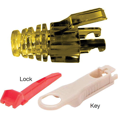 Platinum Tools EZ-DataLock Strain Relief Locks (Yellow, Clampack of 20)