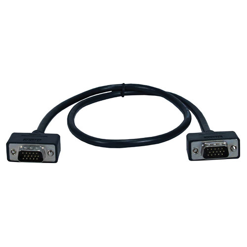 QVS HD15 Male to HD15 Male Cable with Panel-Mountable Connectors (2')