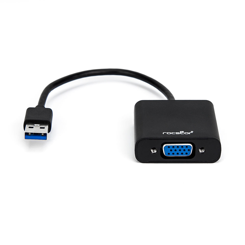 Rocstor USB Type-A 3.0 Male to VGA Female Adapter Cable (6')