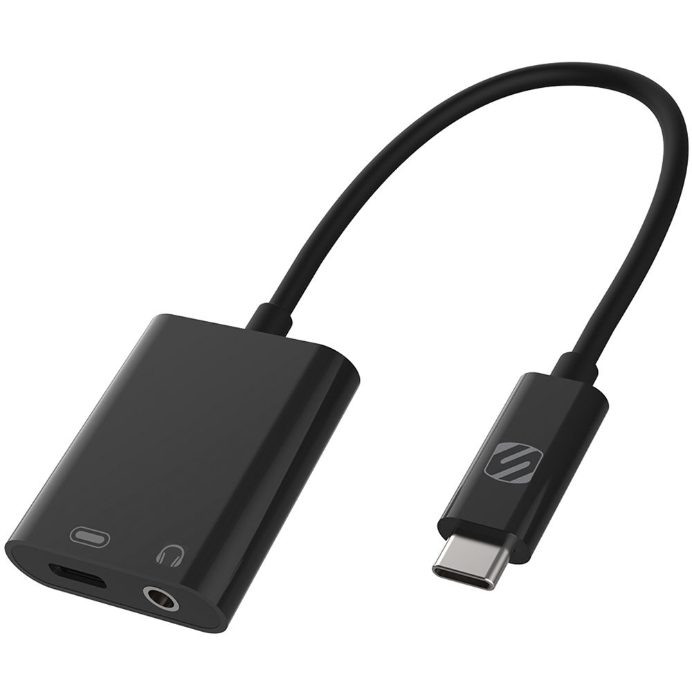 Scosche StrikeLine Audio Adapter with Charge Port for USB Type-C & 3.5mm Devices
