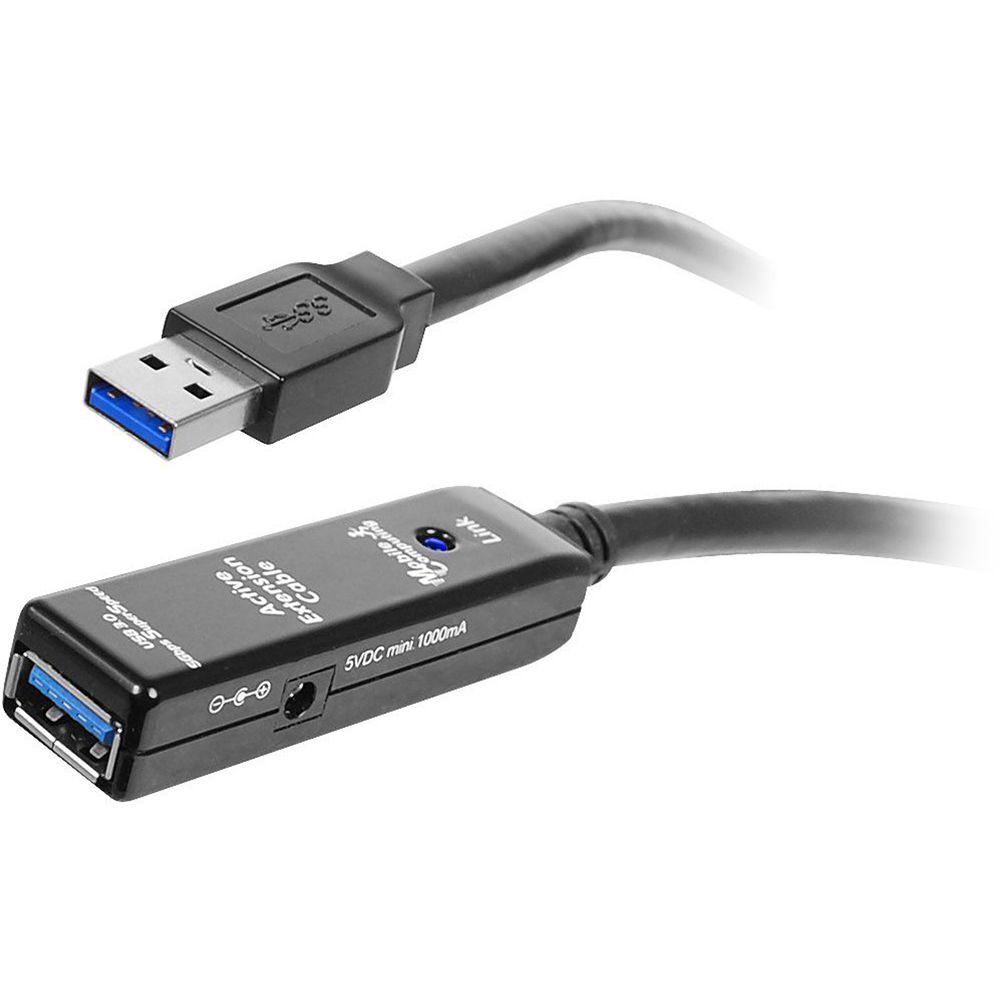 SIIG USB 3.0 Type-A Male to Female Active Repeater Cable (49')