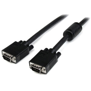 StarTech Coax High Resolution HD15 Male to HD15 Male VGA Cable (50', Black)