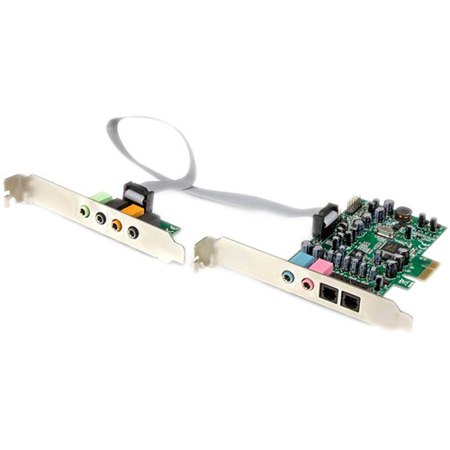 StarTech 7.1-Channel 24-bit 192 kHz PCIe Sound Card with Header Bracket & 10-Pin Cable